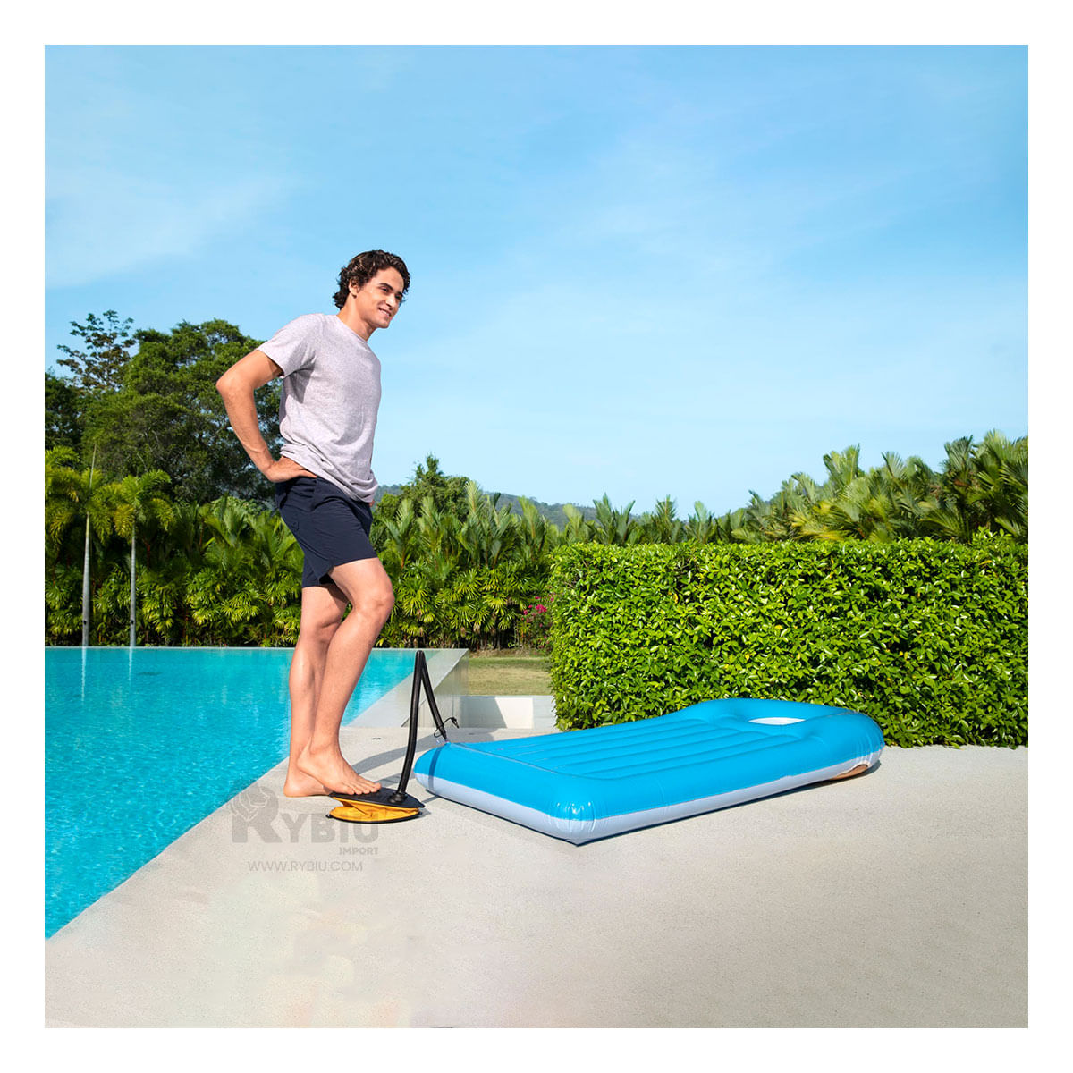 Inflador de Aire para Articulos en Color Negro