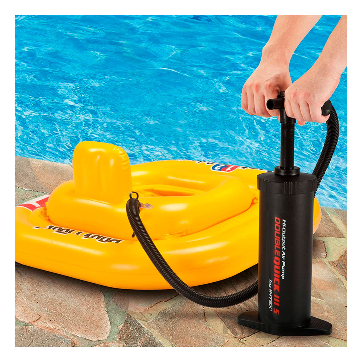 Inflador de Mano Varios Usos de 15 Pulgadas Negro Y+Agendita