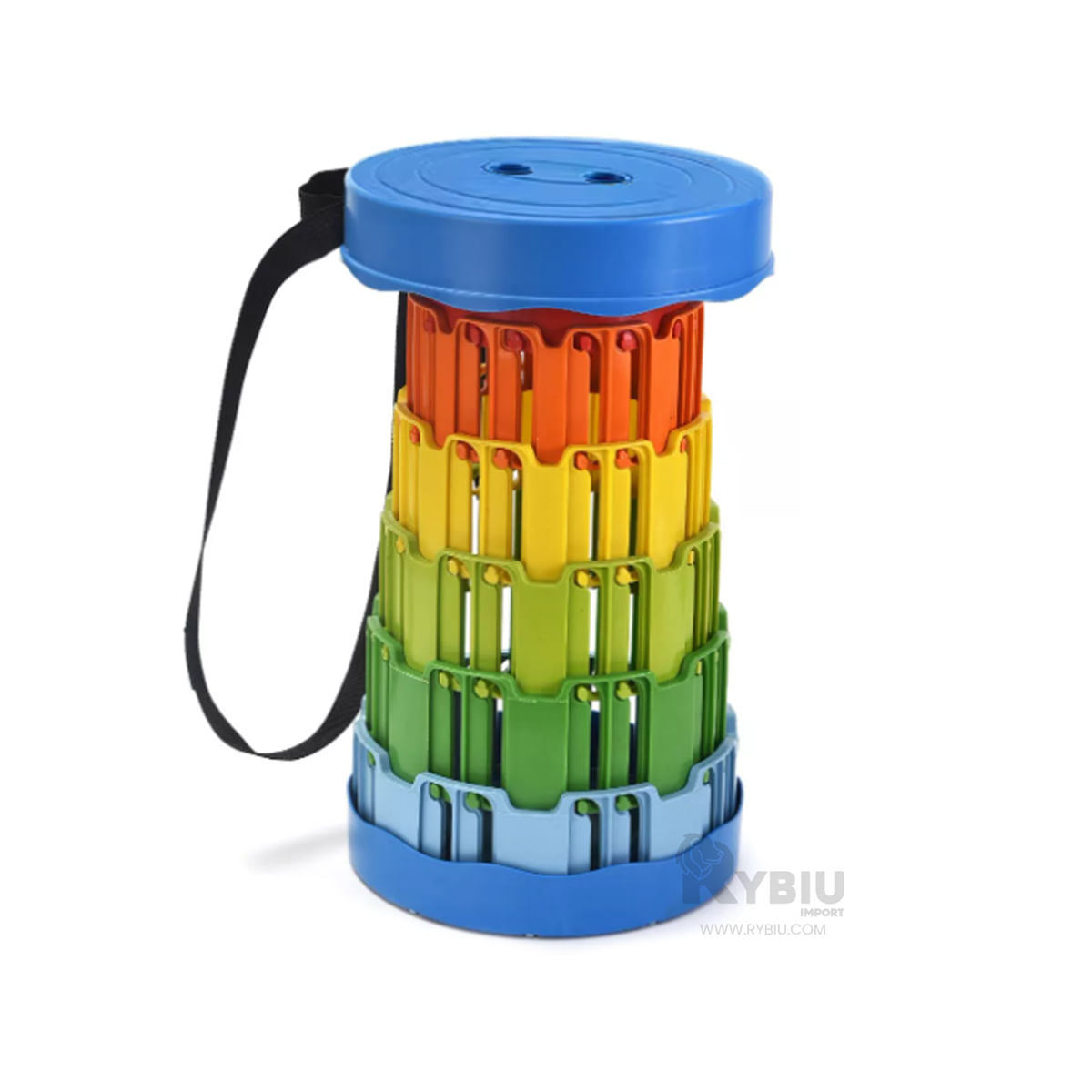 Asiento Compacto de Camping en Tapa Azul Y+Post-it adhesivos