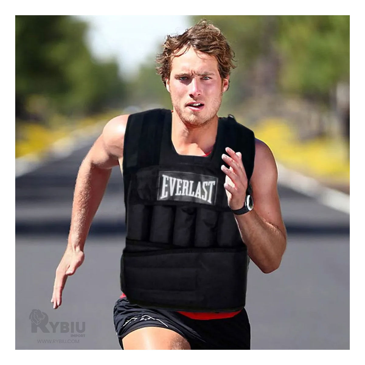 Chaleco de Carga Toraxica en Tono Negro Y+Stickers