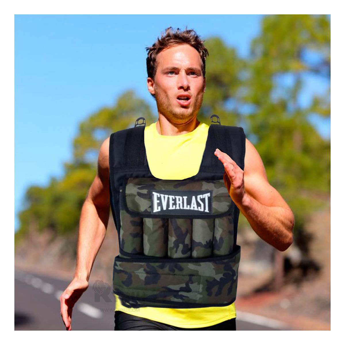 Chaleco de Crossfit Cierre Tipo Velcro 10 k en Verde