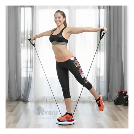 Disco Giratorio de Abdomen Con Ligas Fit Color Rojo