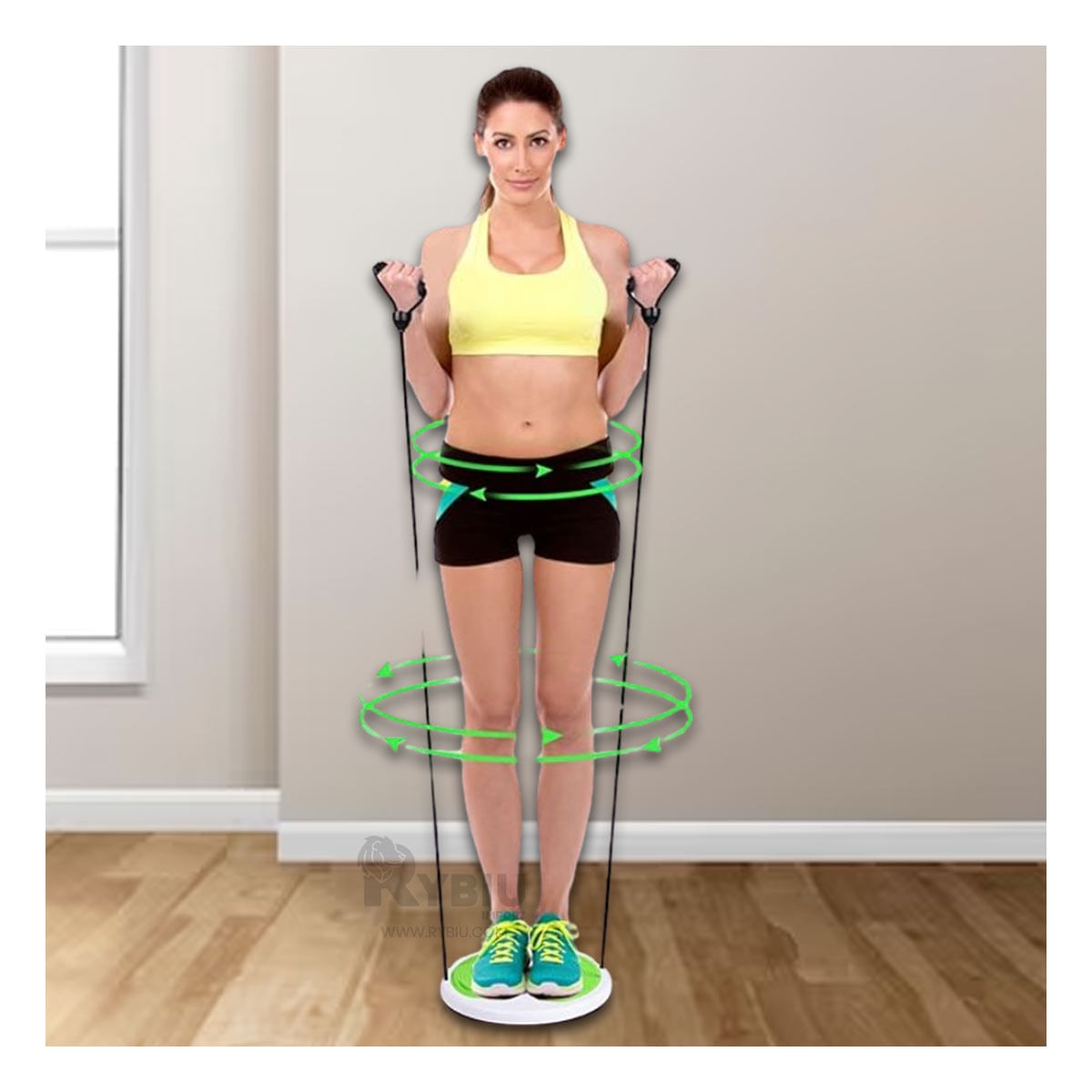 Disco Compacto con Ligas de Color Verde Y+Stickers