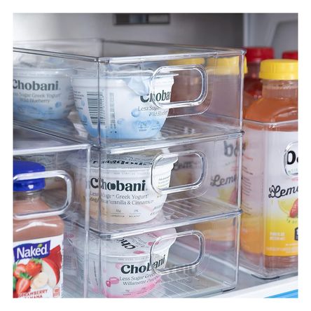 Bandeja para Almacenar Alimentos en Transparente Y+Stickers Bandeja para Almacenar Alimentos en Transparente Y+Stickers