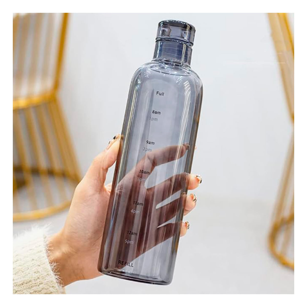 Botella Portatil para Agua de Color Negro Y+Agendita