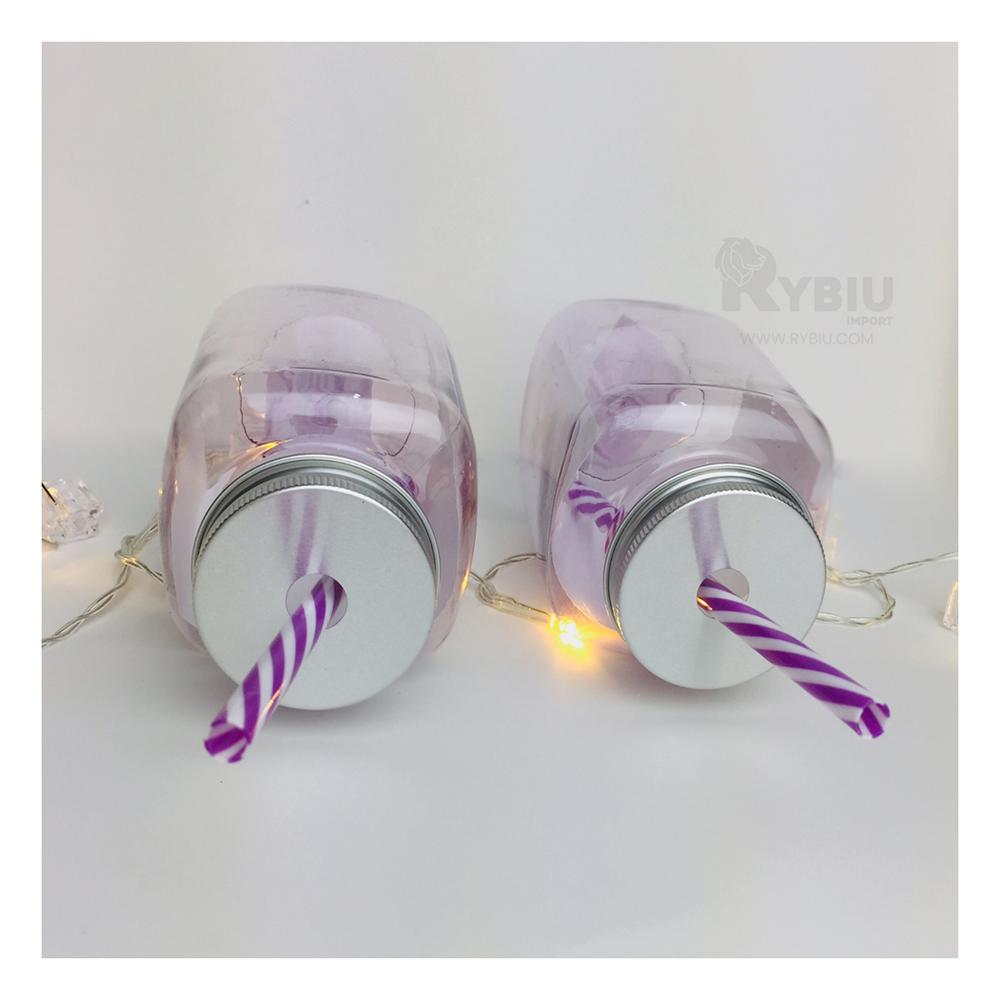 Contenedor de Liquido con Caña Morado Y+Gift MiniAgenda