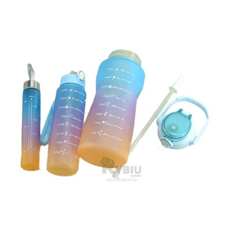 Set de Bidones para Bebidas de Tapa Verde Agua Y+Stickers Set de Bidones para Bebidas de Tapa Verde Agua Y+Stickers