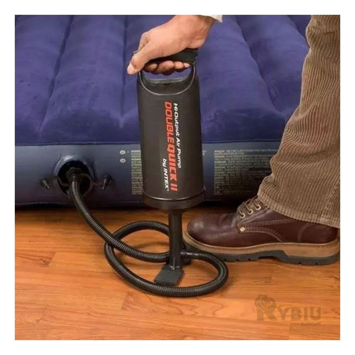 Inflador Manual con Mangera Ergonomica de 12 Pulgadas