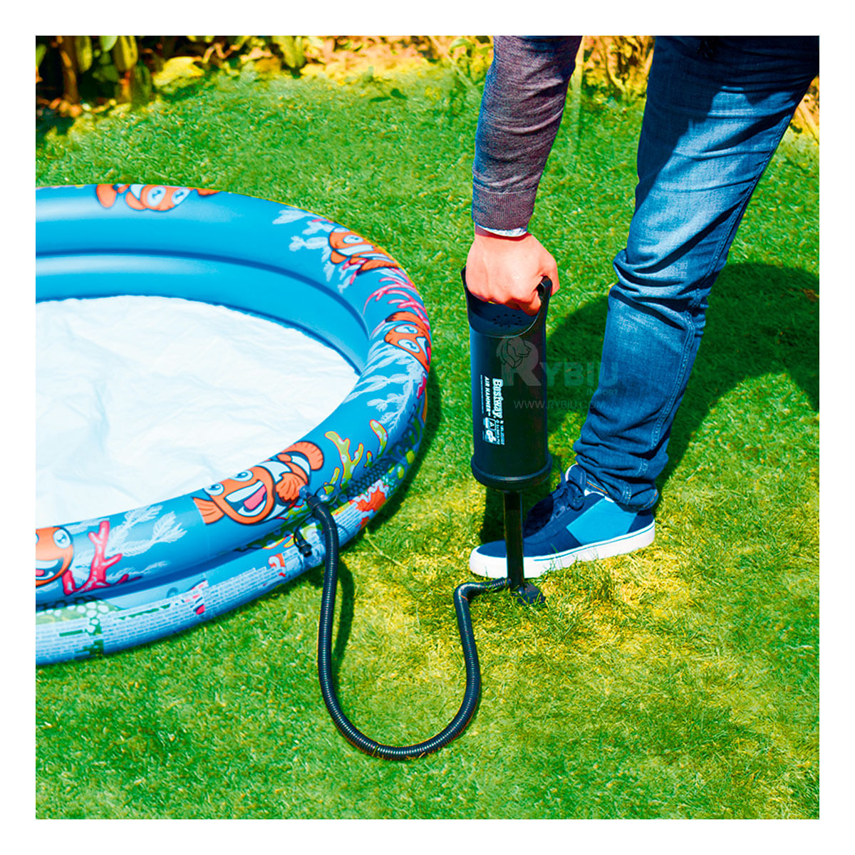 Inflador Practico de 3 Valvulas Funcional Y+Papel de Regalo