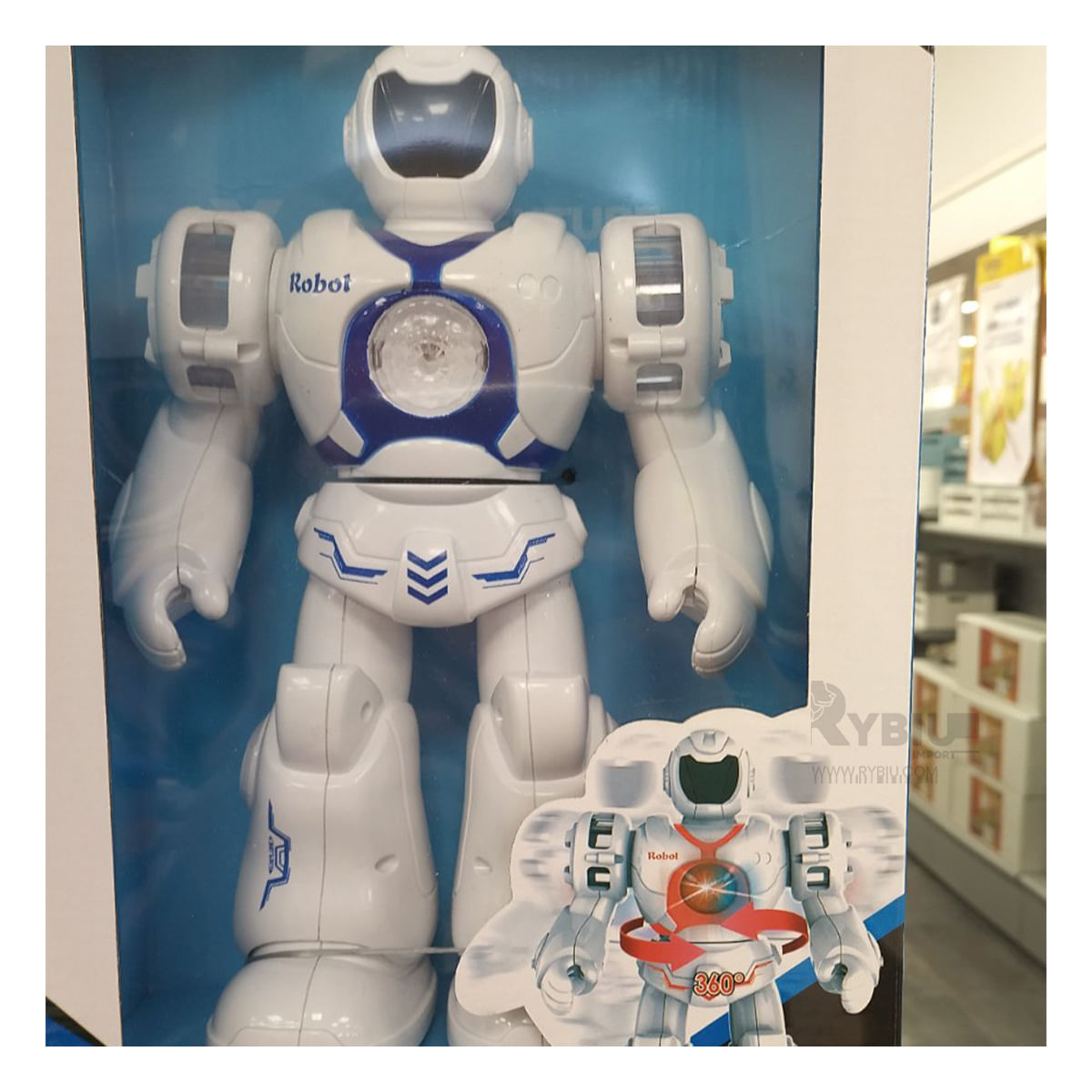 Robot Funcional con Luz y Sonido en Color Azul