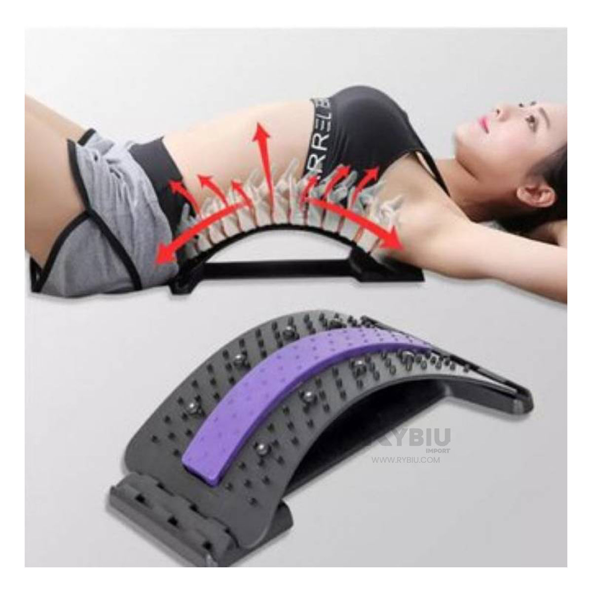 Masajeador con 3 Niveles para Cintura Morado Y+Stickers