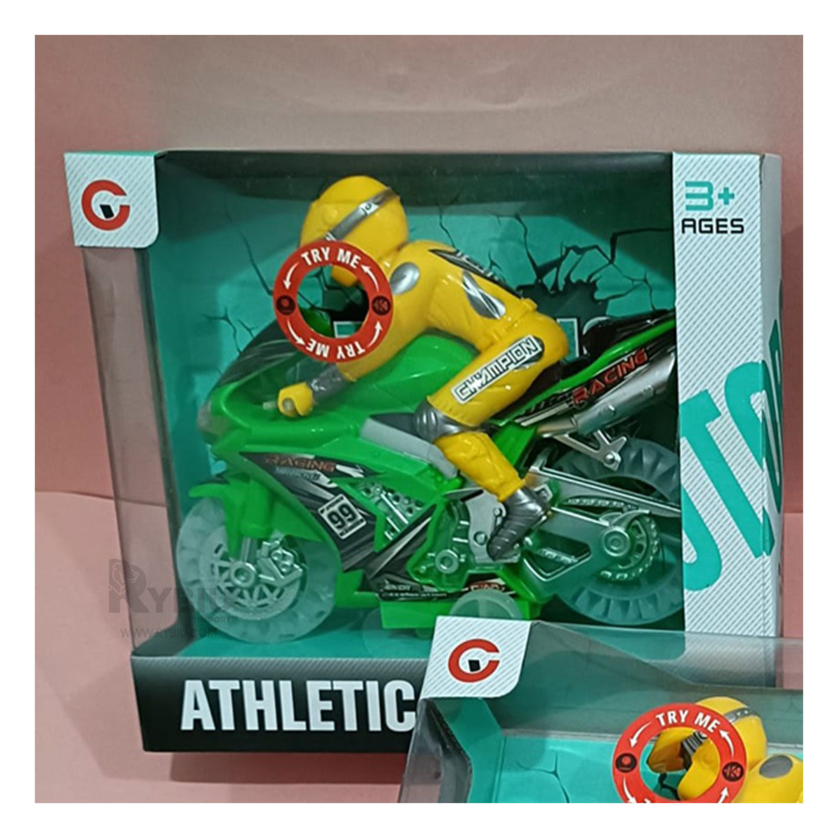 Moto Portatil Resistente Divertida de Color Verde Y+Agendita