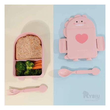 Taper Moderno de Dino con Cubiertos Rosado Y+Papel de Regalo