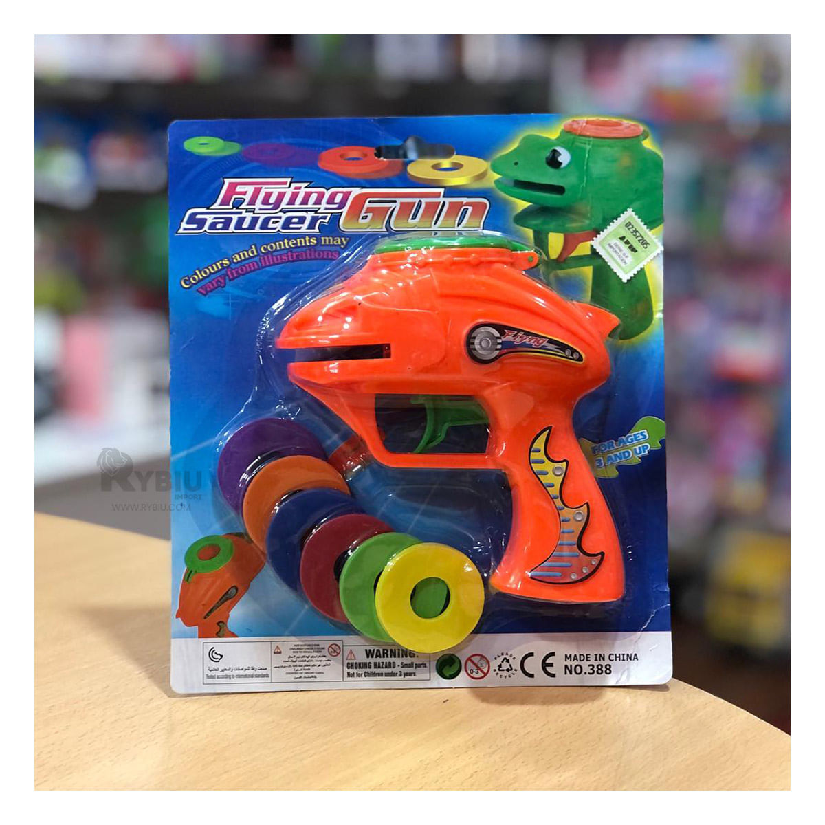 Pistola Lanza Dardos Blister para Niños de Color Anaranjado