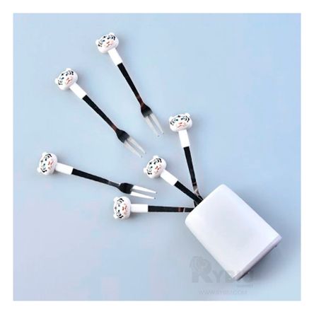 Tenedor Inoxidable con Diseño de Tigre Blanco Y+Stickers Tenedor Inoxidable con Diseño de Tigre Blanco Y+Stickers