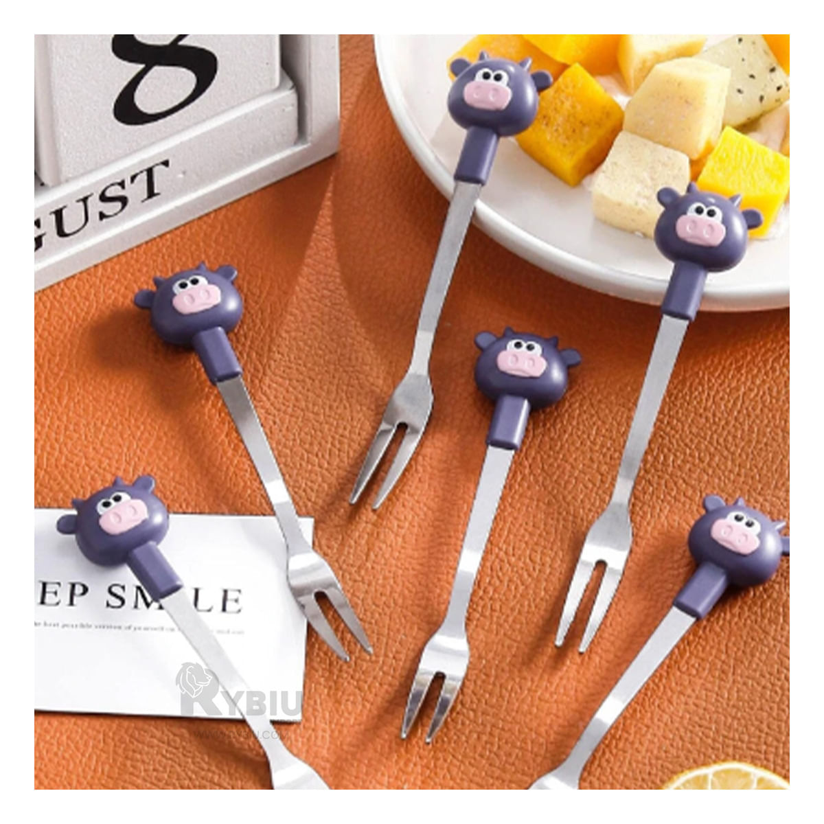 Tenedor Inoxidable de Diseño Toro Y+Stickers