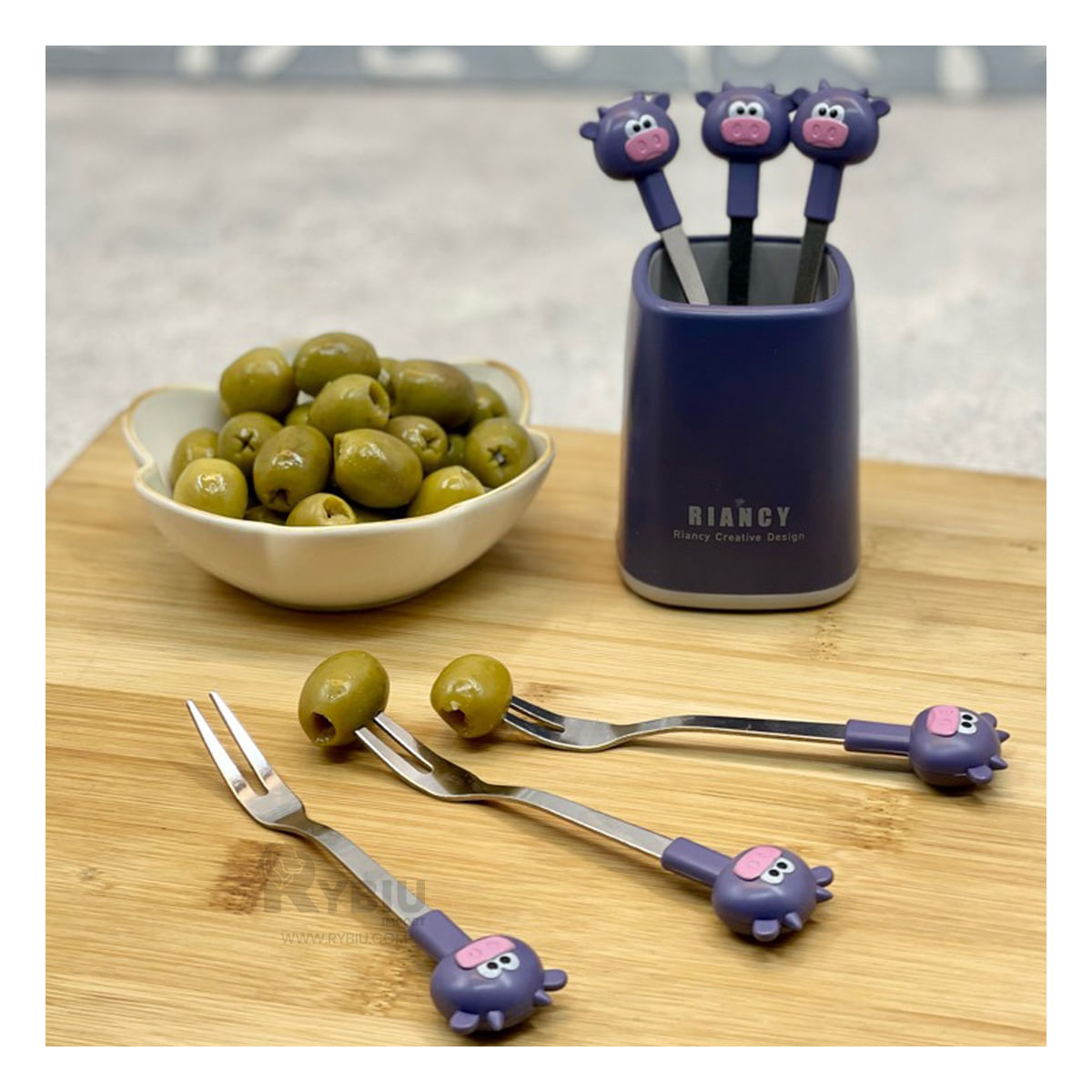 Tenedor Practico Resistente Diseño Toro Y+Papel de Regalo