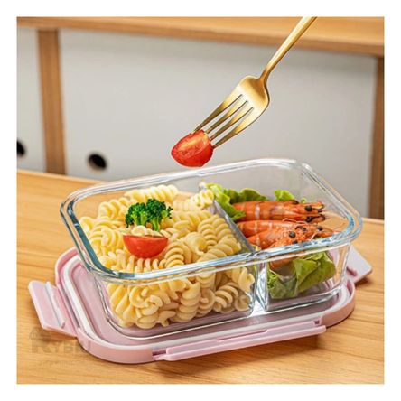 Taper Practico con 2 Divisiones y con Tapa Rosado