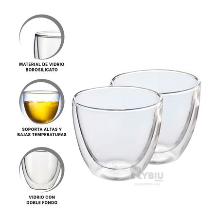 Taza Util Sin Asa de Doble Capa 460ML Y+Banderitas Adhesivas