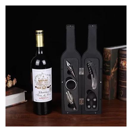 Set Completo de Sacacorchos para Vino en Color Negro
