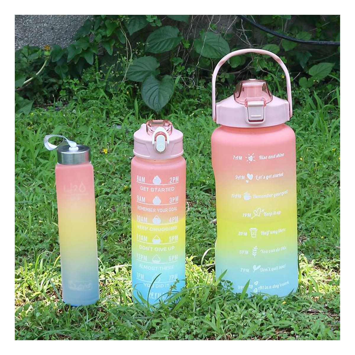 Trio de Tomatodos Practicos de 2L 1L y 300 ml de Tapa Rosada