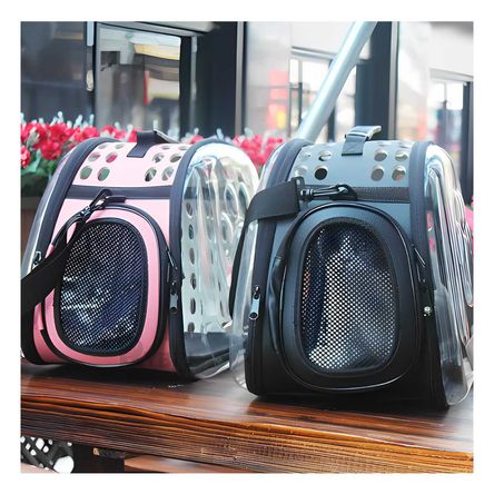 Transportador Bonito y Comodo de Gato Tono Rosado Y+Stickers Transportador Bonito y Comodo de Gato Tono Rosado Y+Stickers