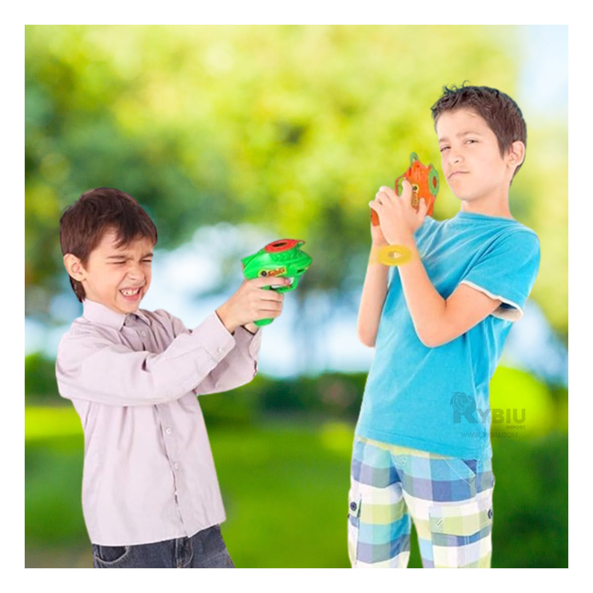 Pistola Arroja Saetas en Color Anaranjado Y+Stickers