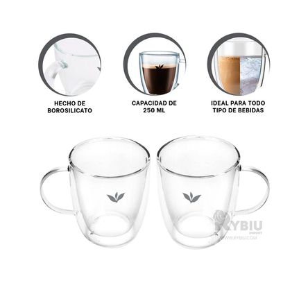 Vaso Util de 250ML con Transparente Y+Banderitas Adhesivas
