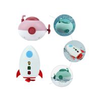 Set Juguetes de Baño Submarino y Cohete para Bebés - Rosa