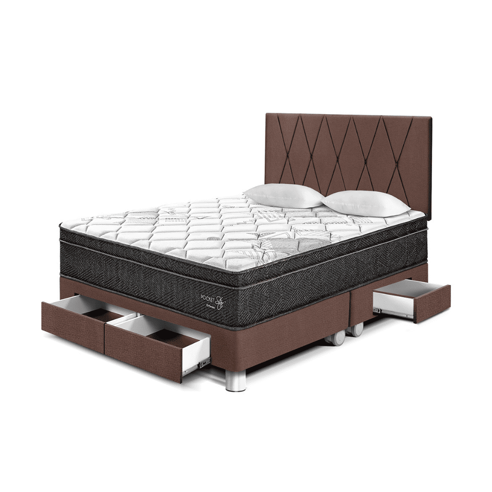 Dormitorio Paraíso Pocket Star con Cajones con Loft King Chocolate