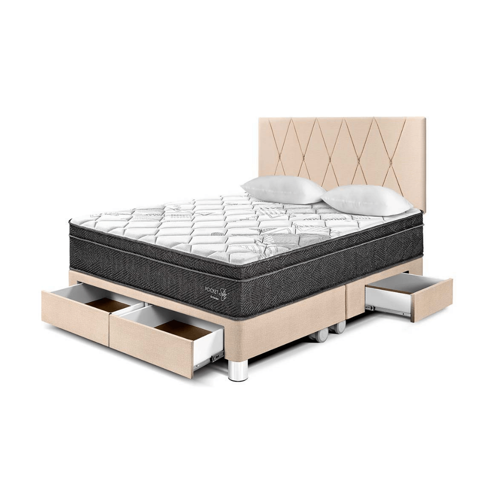 Dormitorio Paraíso Pocket Star con Cajones con Loft King Champagne