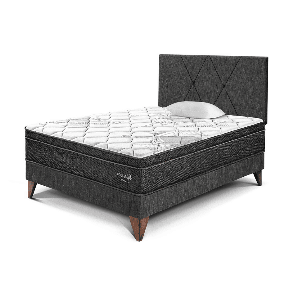 Dormitorio Europeo Paraíso Pocket Star con Loft 1.5 plazas Charcoal