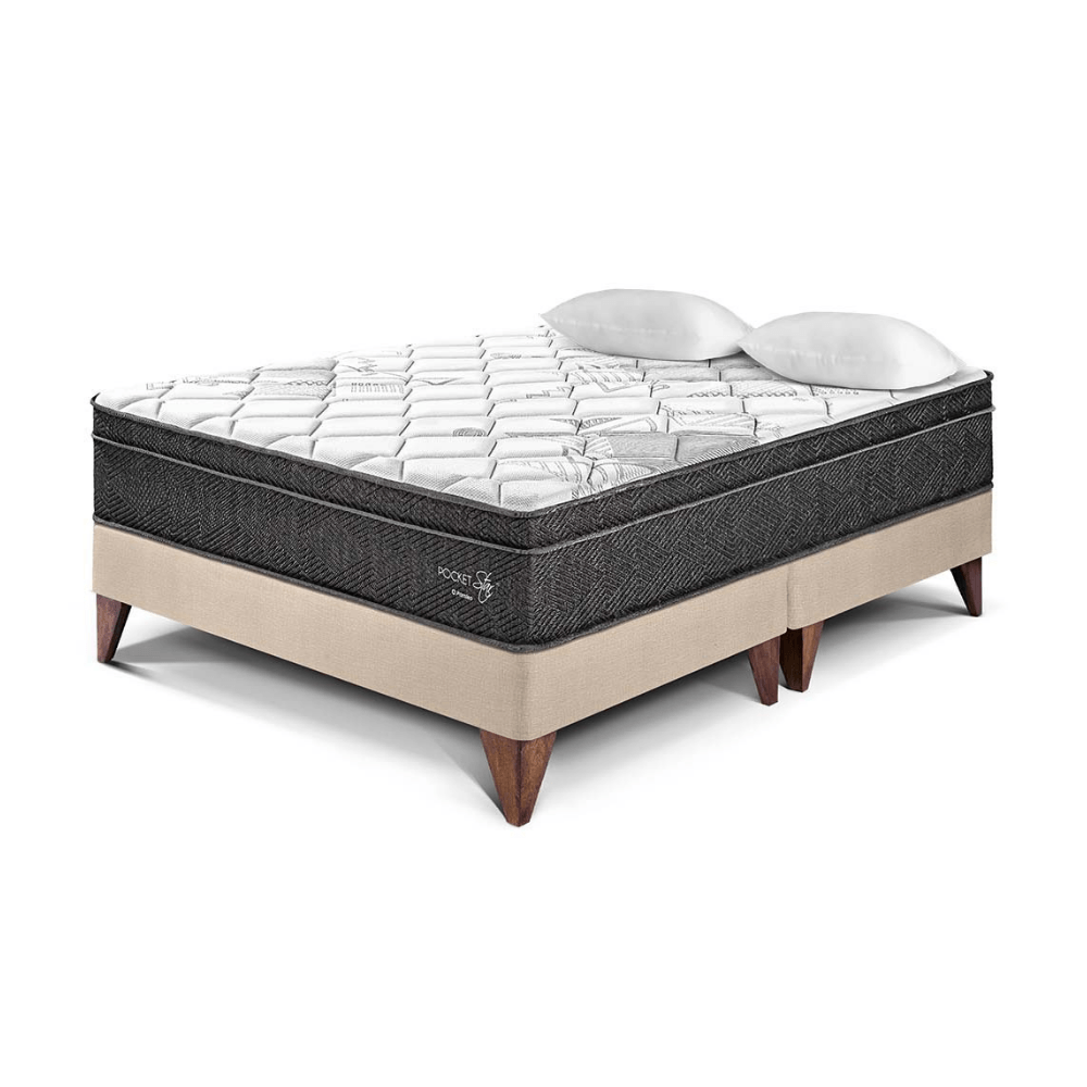 Cama Europea Pocket Star King Champagne Paraiso