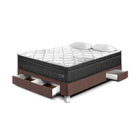 Cama Pocket Star Con Cajones 2 plazas Chocolate Paraiso