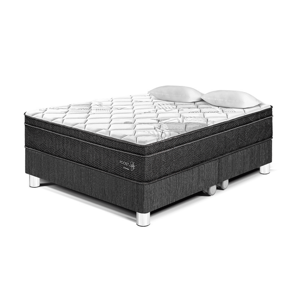 Cama Pocket Star King Charcoal Paraiso