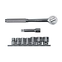 Juego de dados milimétrica 3/8 x 10 piezas Stanley