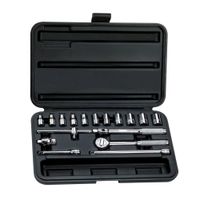 Juego dados Encastre 1/4 18 piezas milimétricas Stanley