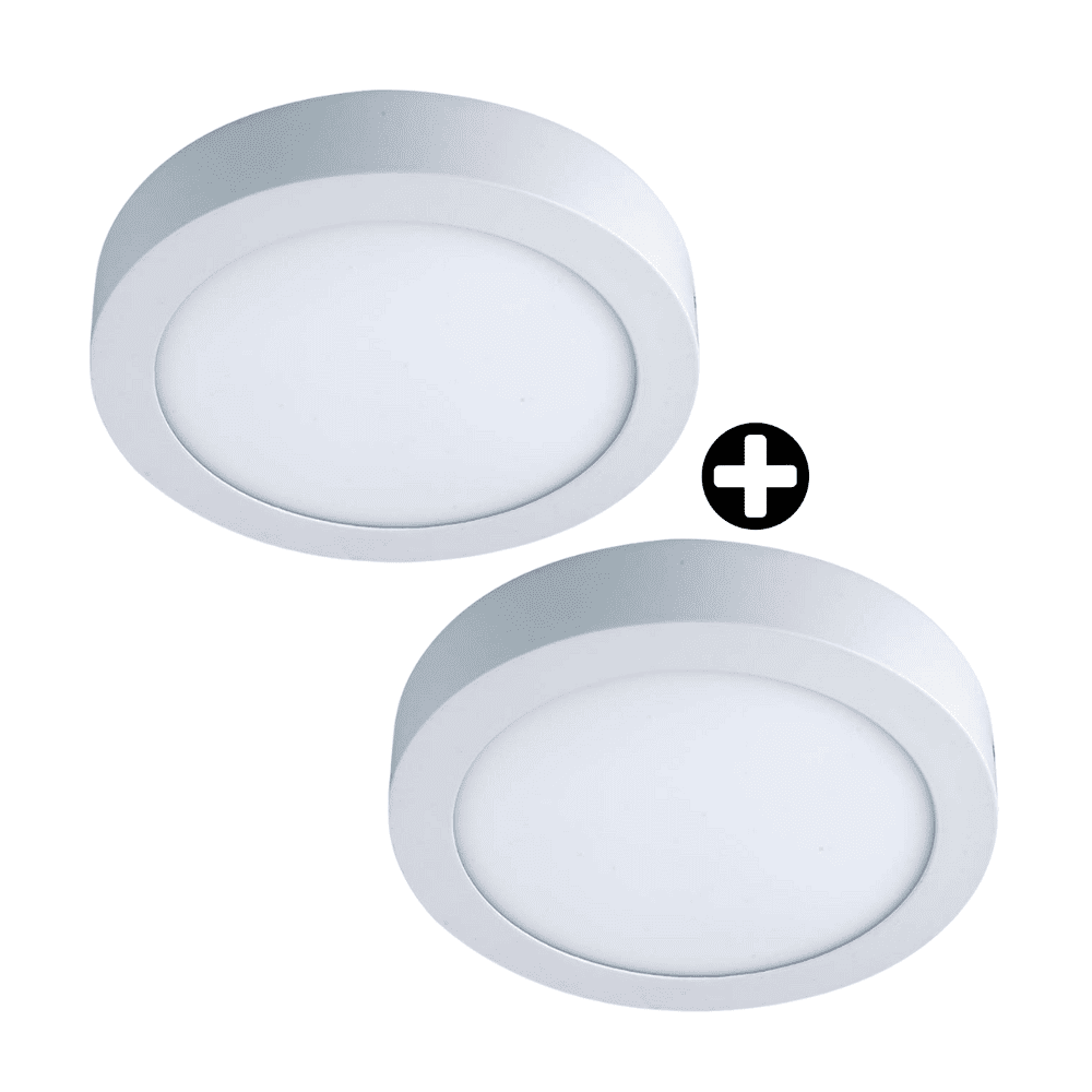 COMBO 2 Downlight adosable Orange Redondo 12W Luz Fría