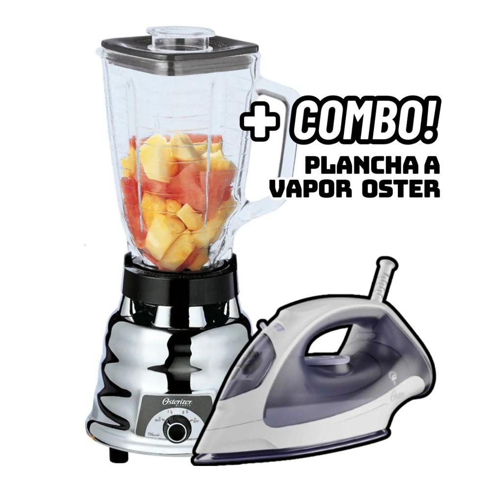 Licuadora Clasica Oster 2 Velocidades Cromada 250-22 + Plancha Oster