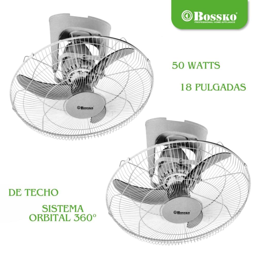 Ventilador de Techo 18"" BOSSKO BK 8456VT 50 watts Orbital Silencioso X2 und