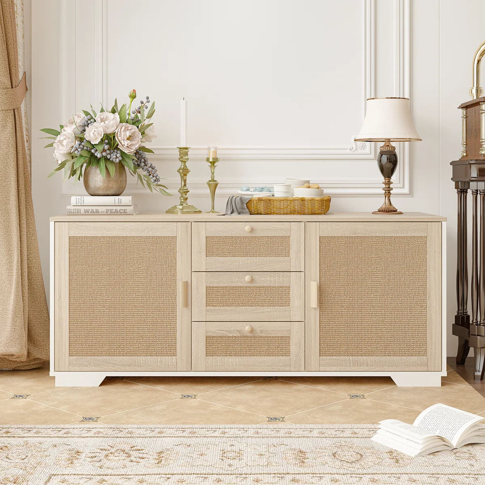 Muebles de Gato con Espacio para Arenero Nori Rovere/Blanco TU MESITA