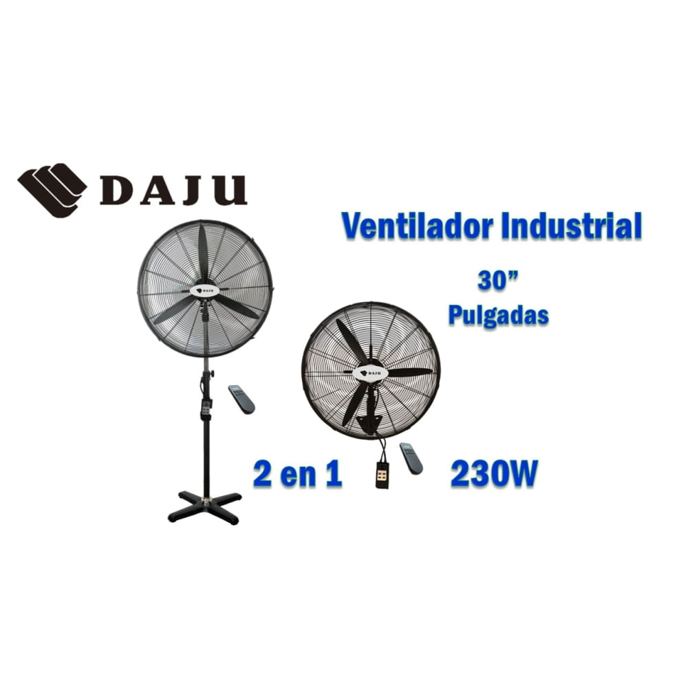 Ventilador Industrial 30"" DAJU DT-31C -control remoto - 230W - 2 en 1