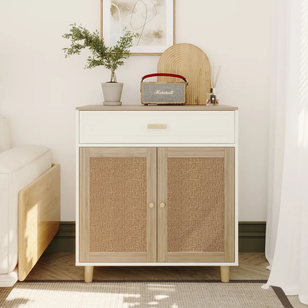 Mueble para Gato con Espacio para Arenero Coco Blanco/Duna TU MESITA