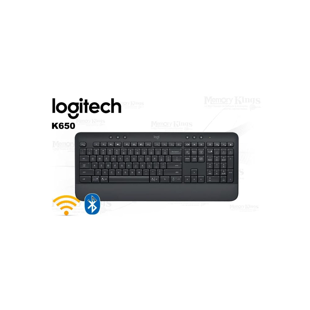 Teclado Logitech Signature K650 Inalámbrico Bluetooth Negro - Comodida