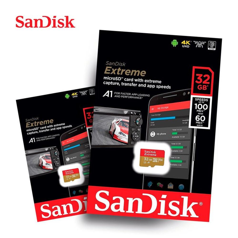 Sandisk Memoria Micro SD Extreme 32GB UHS-I U3 A1 100mbps Sandisk Memoria Micro SD Extreme 32GB UHS-I U3 A1 100mbps