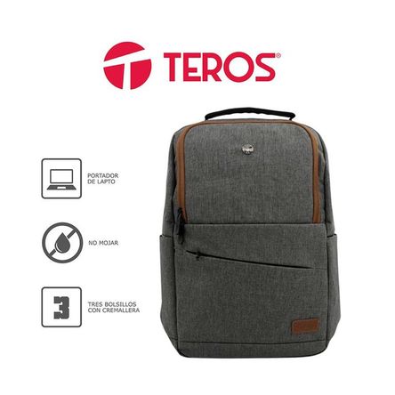 Mochila Teros TE-ACS9023 para Laptop Hasta 156 Gris