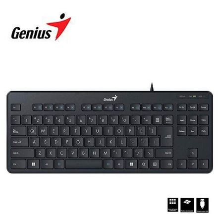 Teclado Genius Compact Multimedia Keyboard Luxe Mate 110 Negro