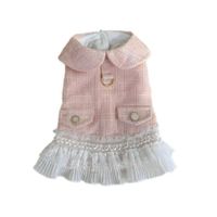 Ropa Para Perros Vestido Falda Plisada Rosado - Talla XL