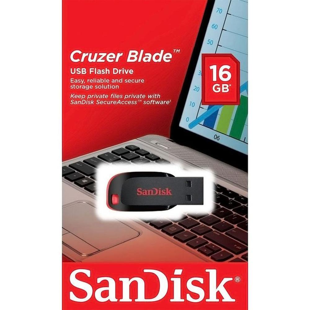 Memoria USB Sandisk Cruzer 16GB CZ50 Negro Memoria USB Sandisk Cruzer 16GB CZ50 Negro