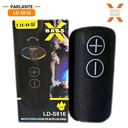 Parlante Bluetooth Portátil LIDIMI LD-S816  20W X-BASS Luces RGB FM TWS
